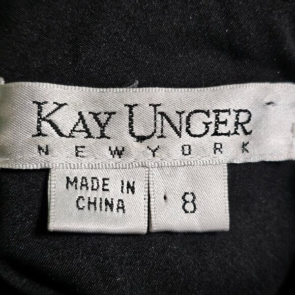 Kay Unger New York Black on Black Off the Shoulder Ruched Midi Bodycon Dress, 8 - Picture 10 of 10